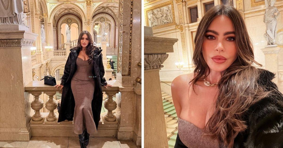 image of Sofía Vergara also stunned in Austria over the holidays.