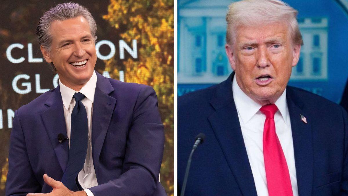 image of Donald Trump argued that Gavin Newsom isn't a 'proper' leader. 