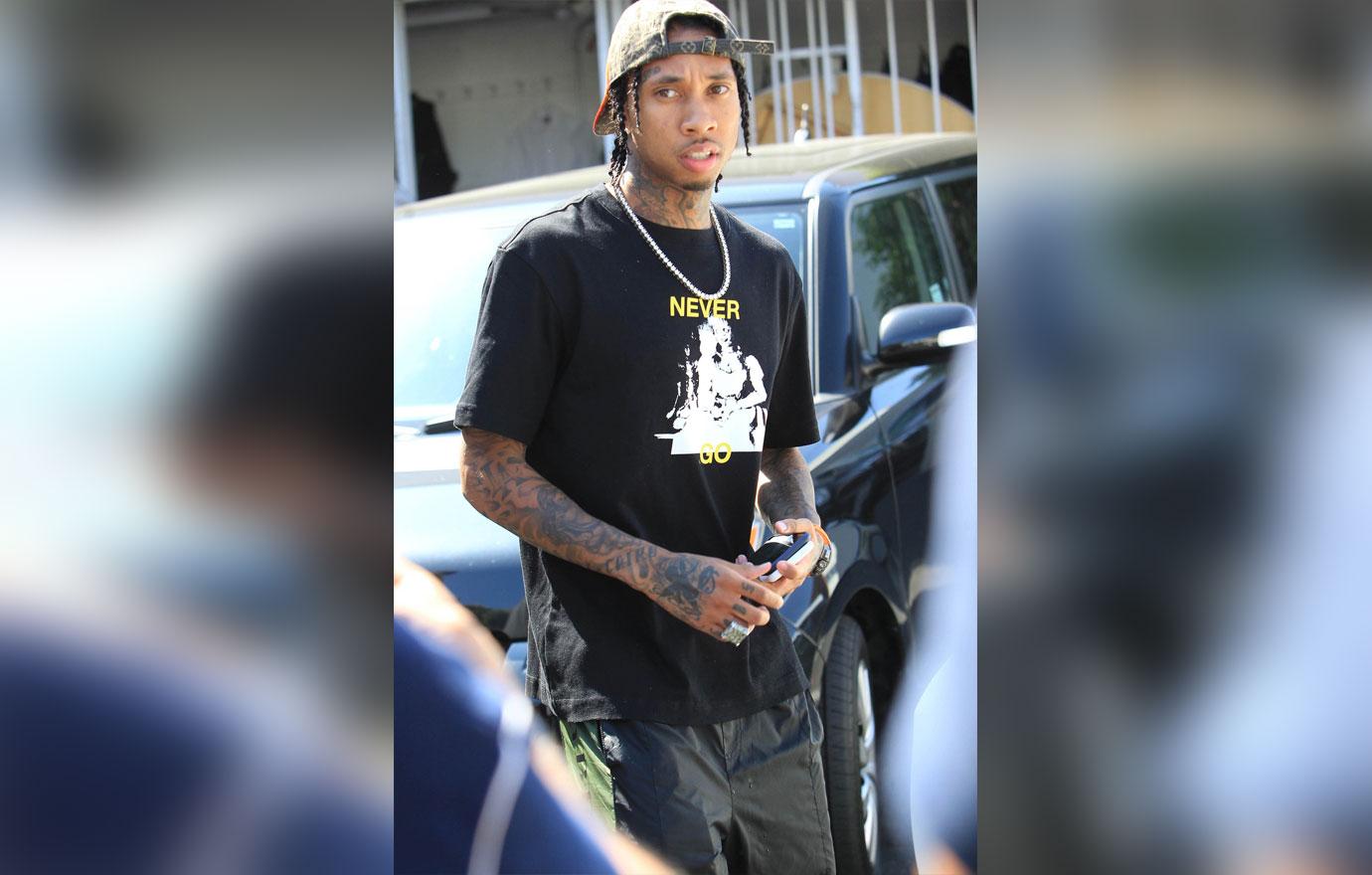 tyga leaving car