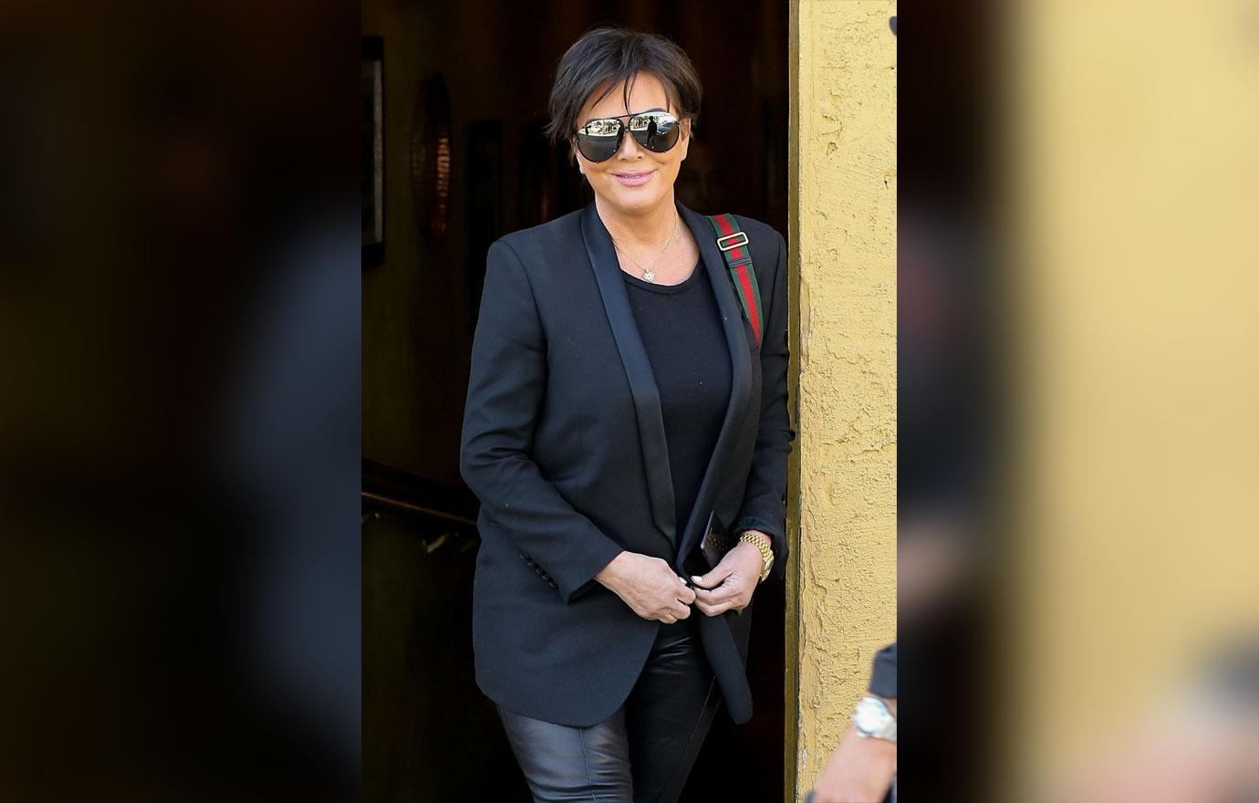 Kim and Kourtney Kardashian do lunch with mother Kris Jenner at Carousel