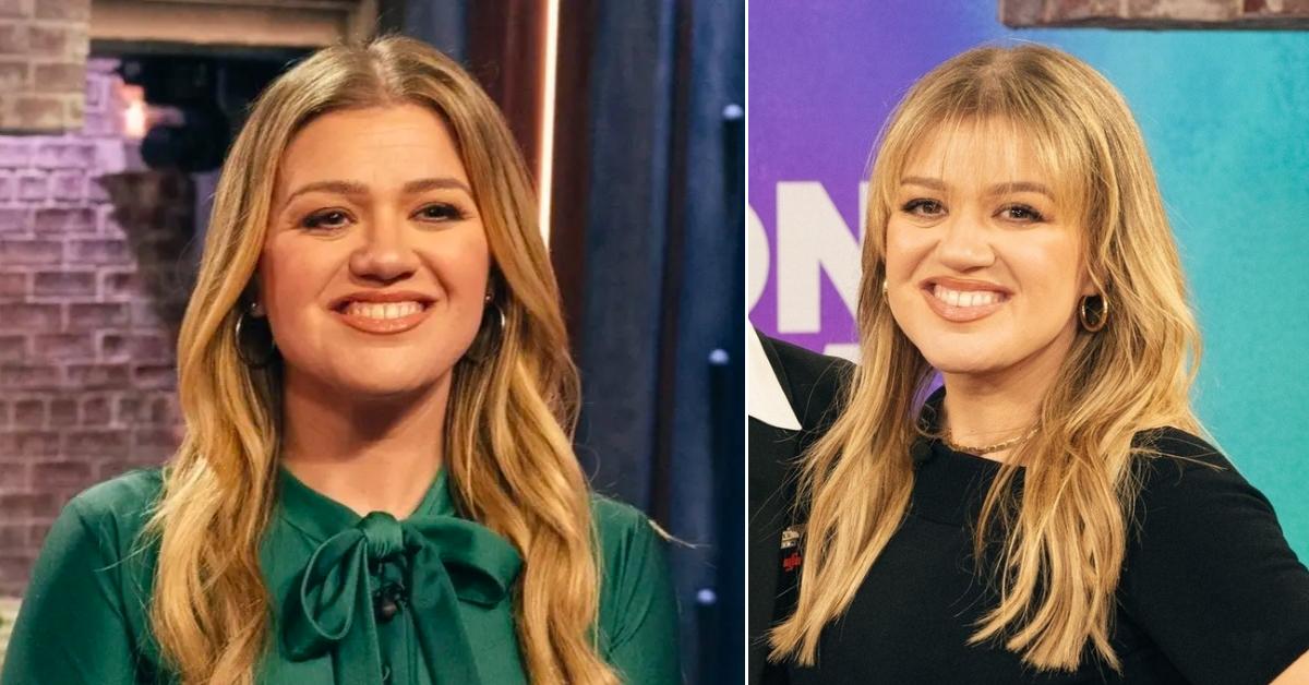 Kelly Clarkson Debuts New Bang Hairstyle During Talk Show: Photos