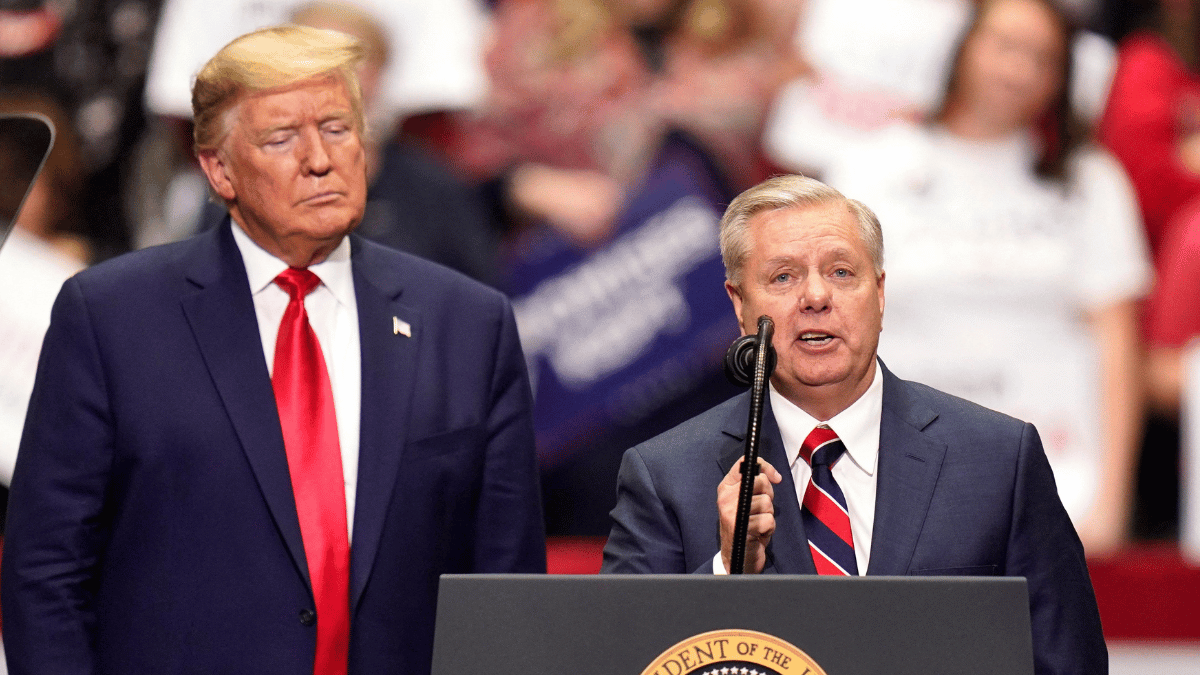 Image of Donald Trump said South Carolina Sen. Lindsey Graham sounded 'tired' on the phone before his passing.