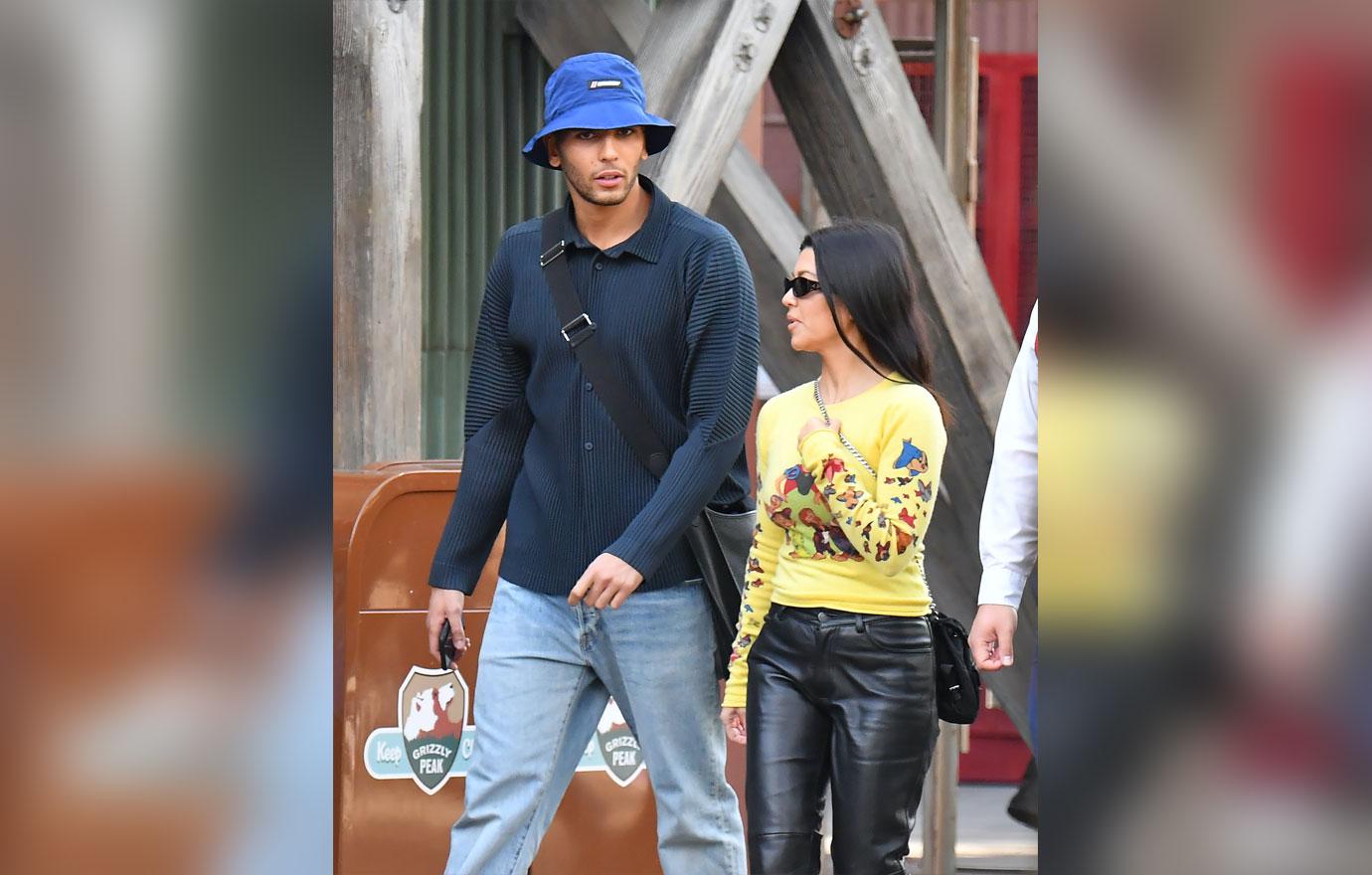 Kourtney Kardashian & Ex Younes Bendijma Travel To Disneyland