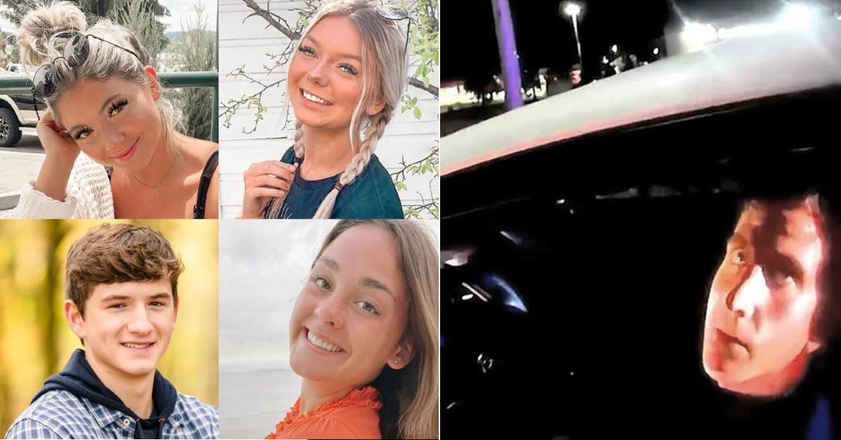 Photos of Kaylee Goncalves, Madison Mogen, Xana Kernodle and Ethan Chapin; screenshot of Bryan Kohberger.