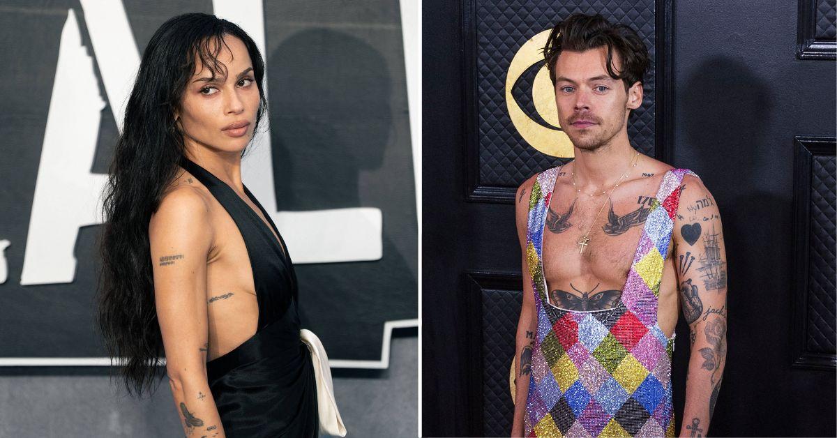 Composite Photos of Zoë Kravitz and Harry Styles