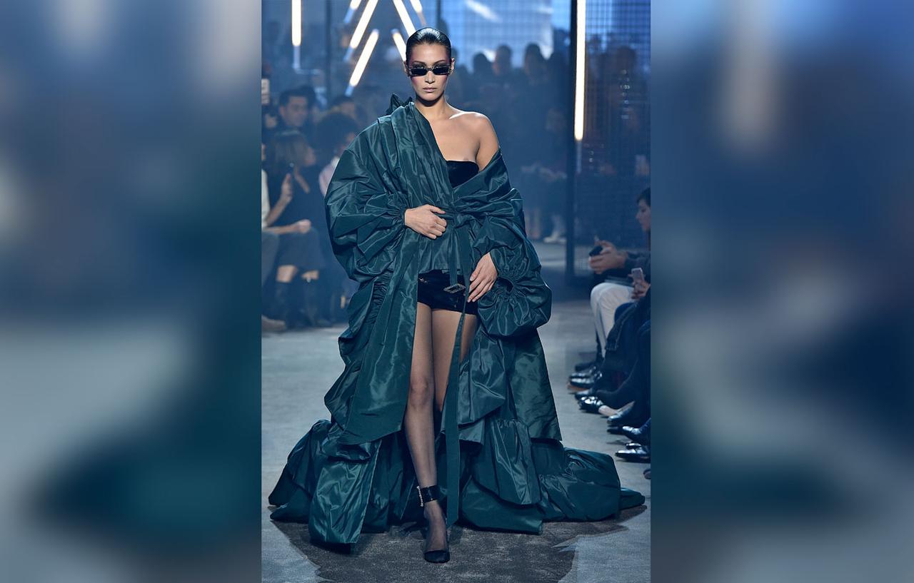 Bella Hadid Suffers A Nip Slip At Paris Fashion Week