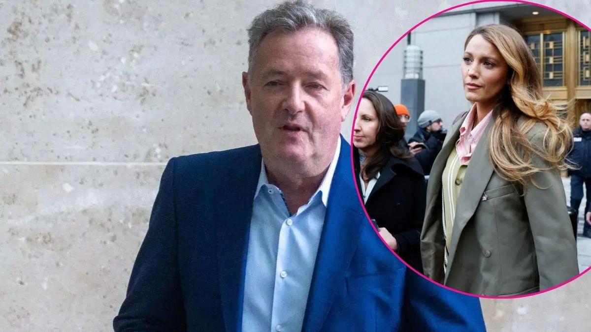 image and inset of Blake lively and piers Morgan