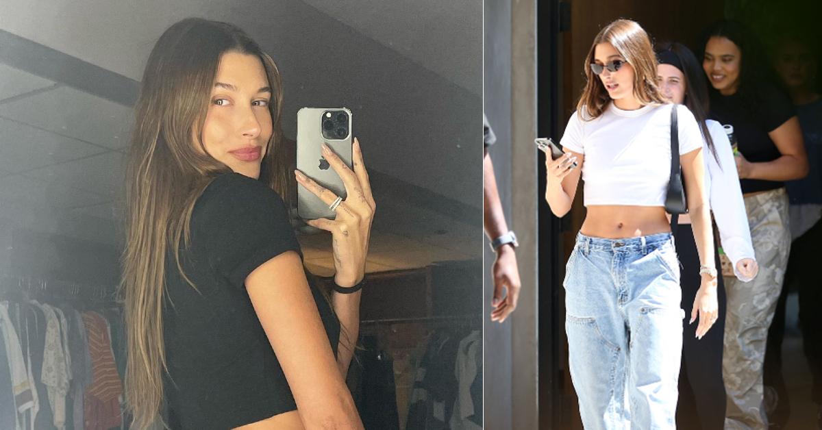 Madison Beer models crop top and Louis Vuitton bag in Los Angeles