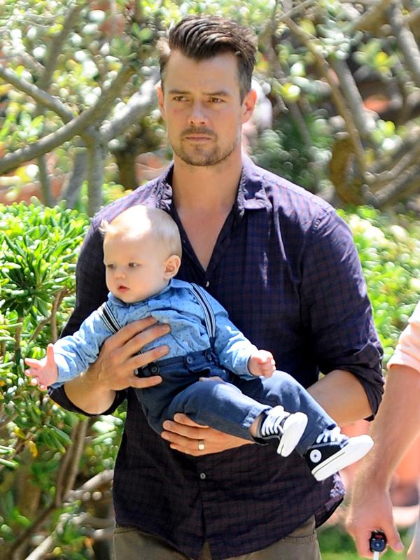 Fergie and Josh Duhamel went with their 8 months old son to Sunday Mass