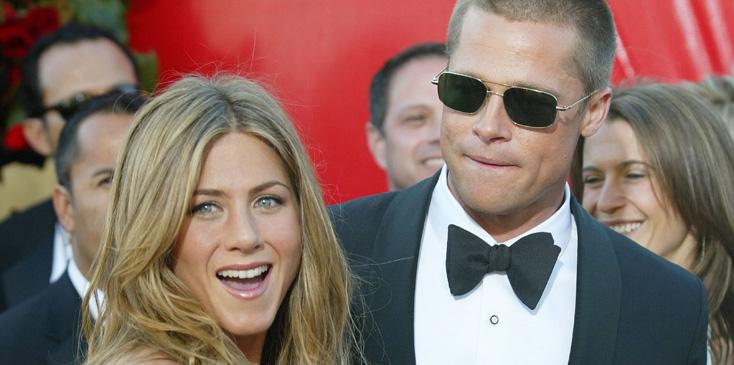 Brad Pitt and Jennifer Aniston at the 2004 Emmys