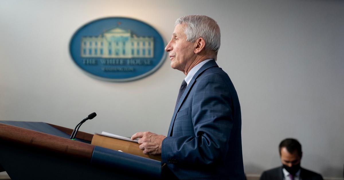 Image of Dr. Anthony Fauci was accused of covering up the origin of COVID-19.
