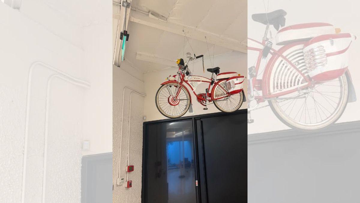 Image of Kourtney Kardashian shared a photo of an iconic red bicycle from Pee-wee's Big Adventure, which Kim Kardashian gifted her for Christmas.