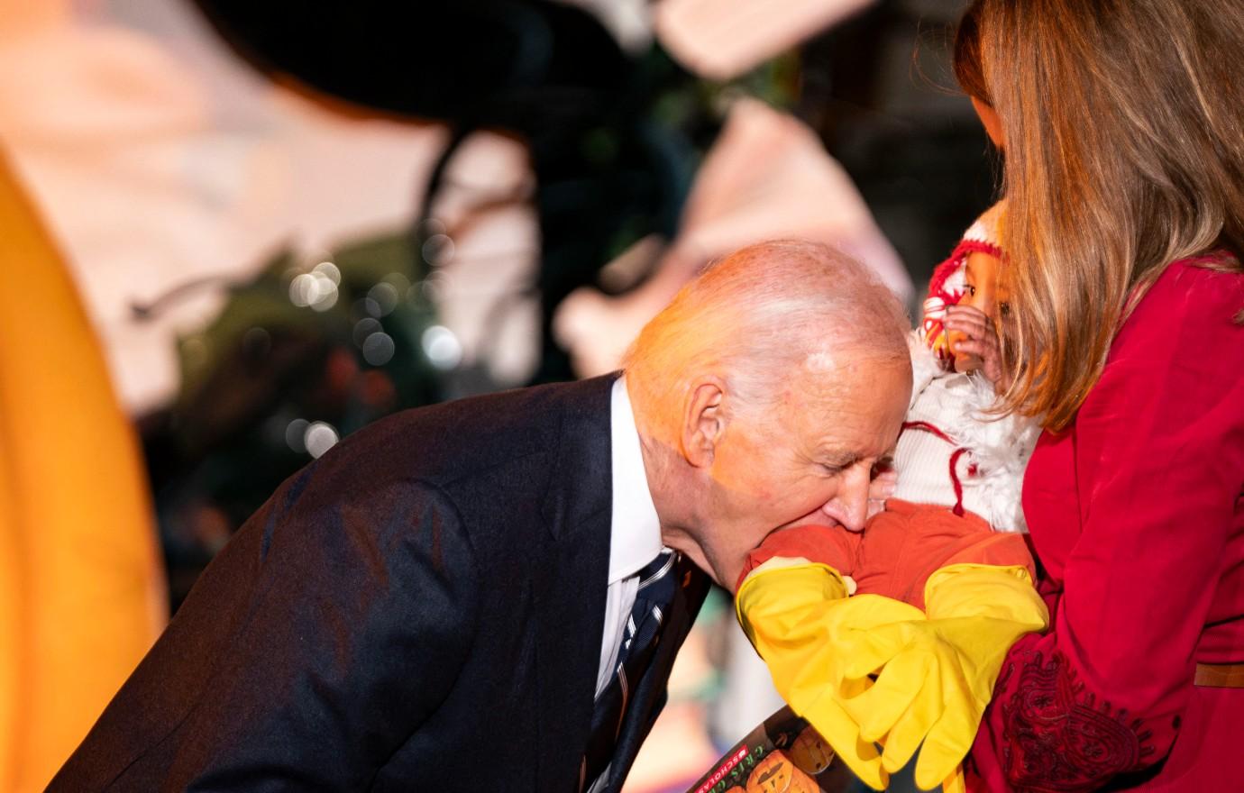 joe biden faces backlash pretending bite babies halloween creepy