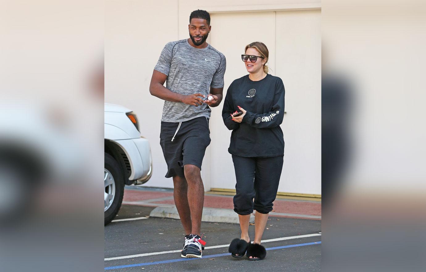 Khloe Kardashian and Tristan Thompson visit a laser center