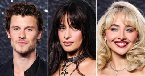 Composite photo of Shawn Mendes, Camila Cabello and Sabrina Carpenter.