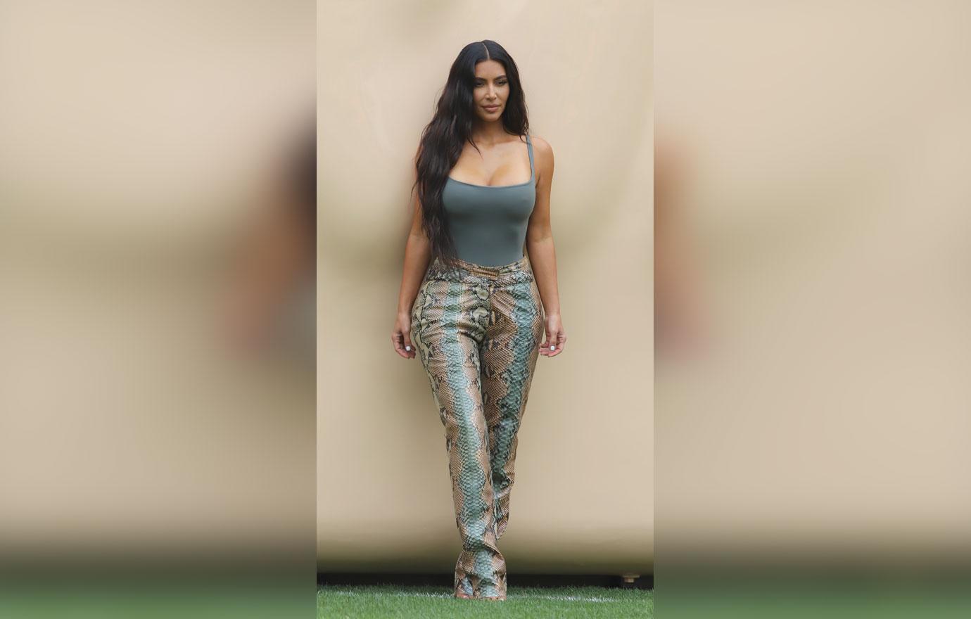 kim kardashian promotes skims at pop up in the grove