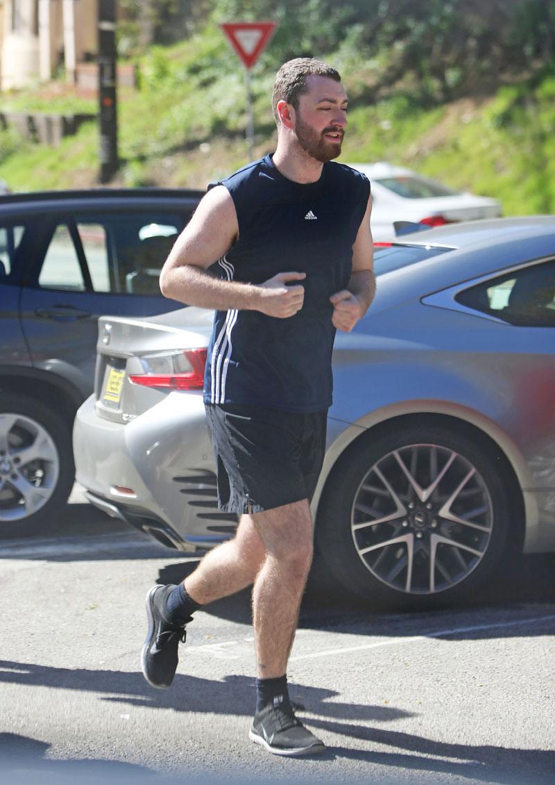 Sam smith extremely thin jogging 4