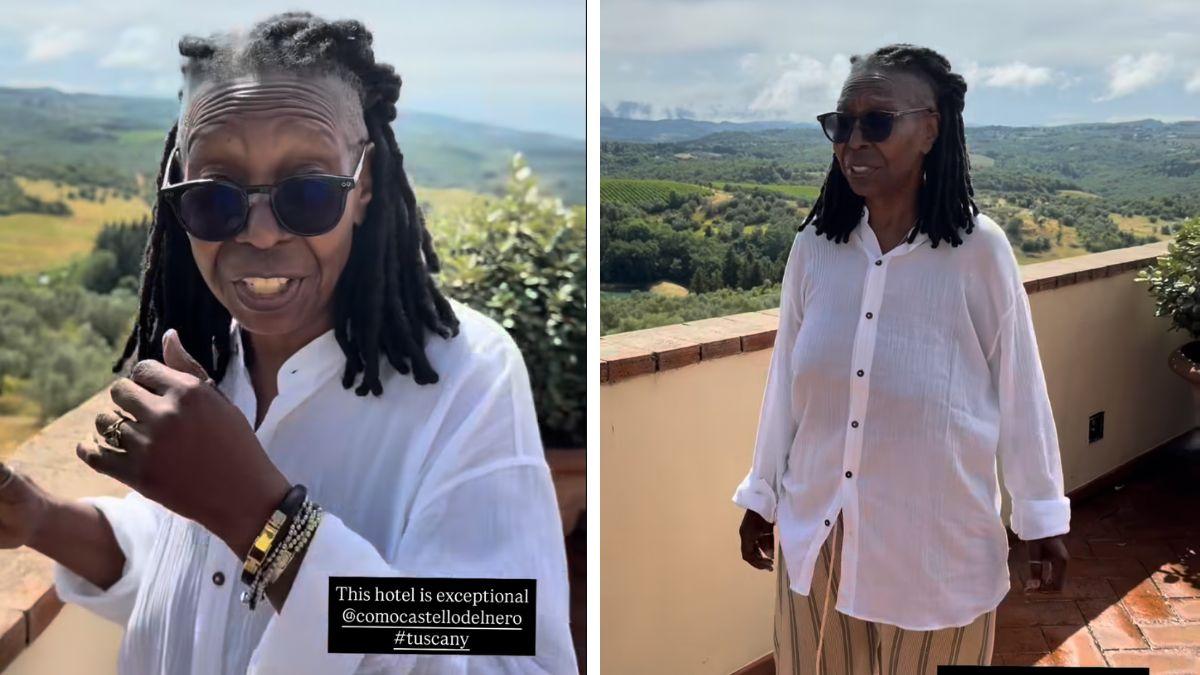 Photo of Whoopi Goldberg is in Italy while 'The View' is on a hiatus.