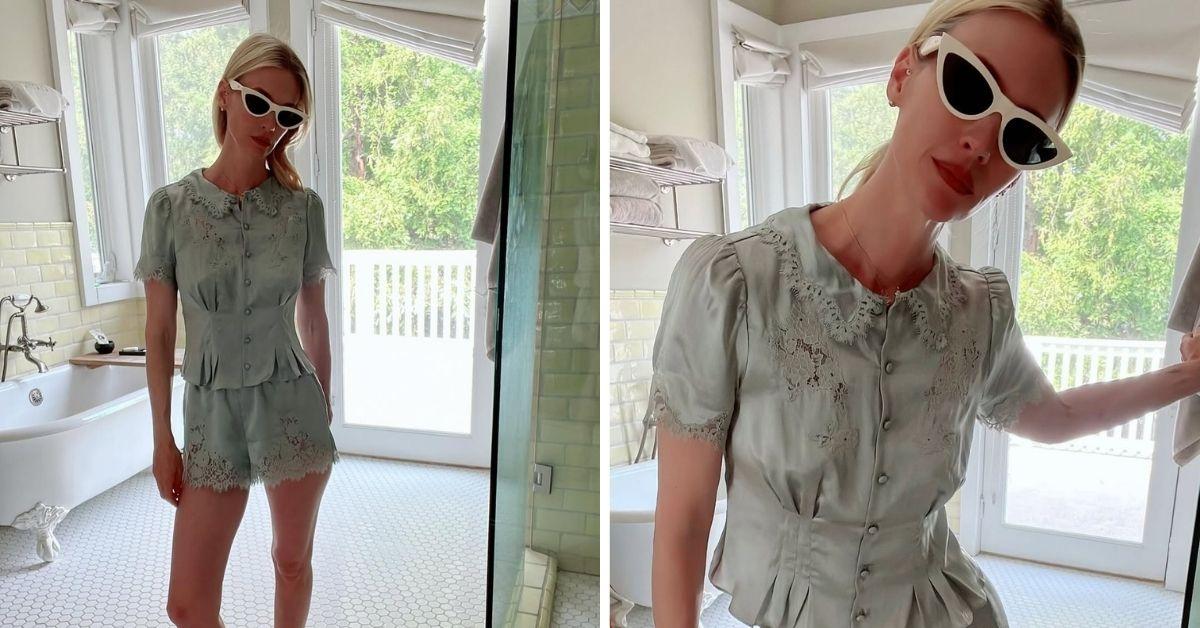 image of The actress wore a bra and shorts in the picture.