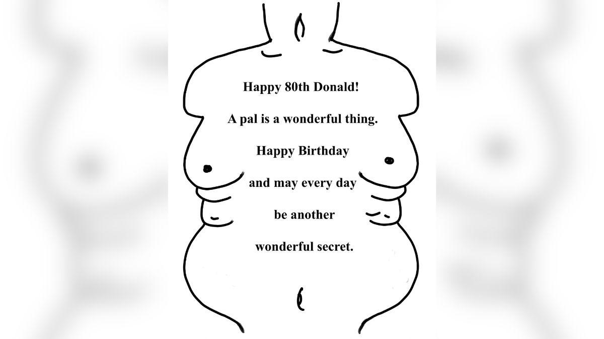 Image of Jimmy Kimmel’s post referenced Donald Trump’s alleged birthday note to Jeffrey Epstein.
