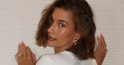 hailey bieber baby bump pregnant belly modeling photos