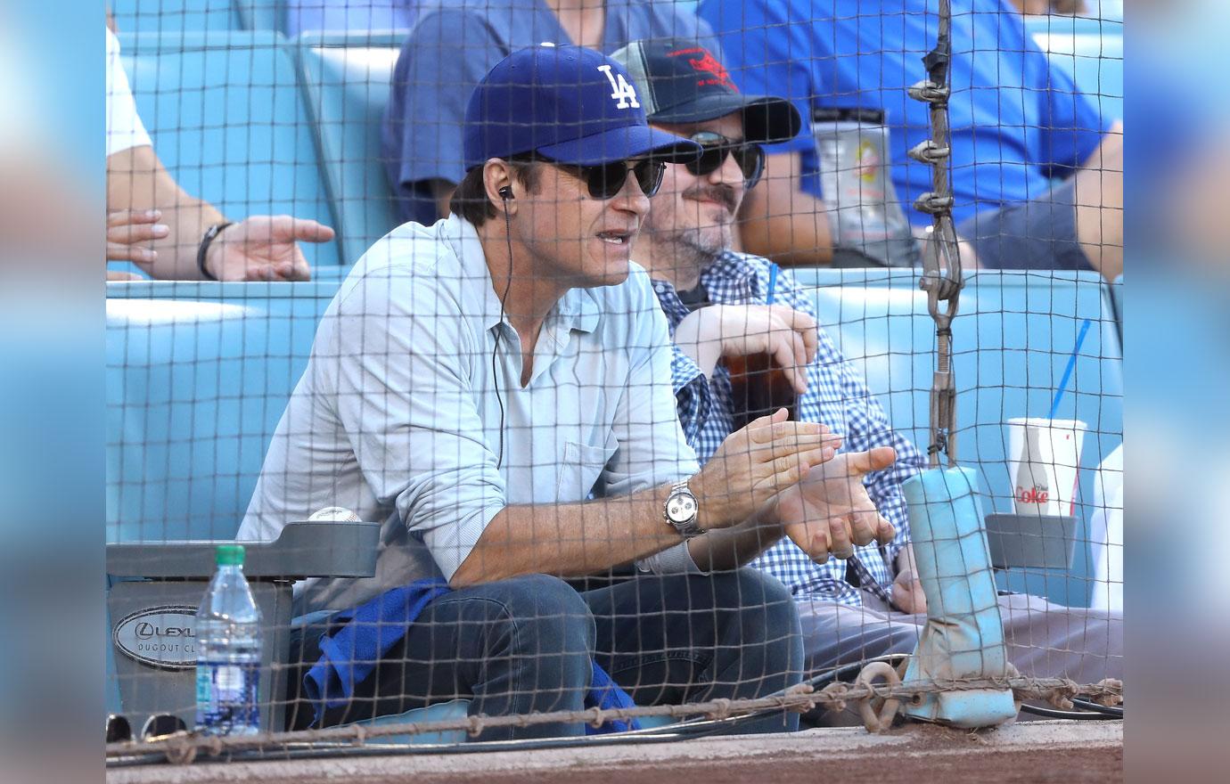 Celebrities at Los Angeles Dodgers games