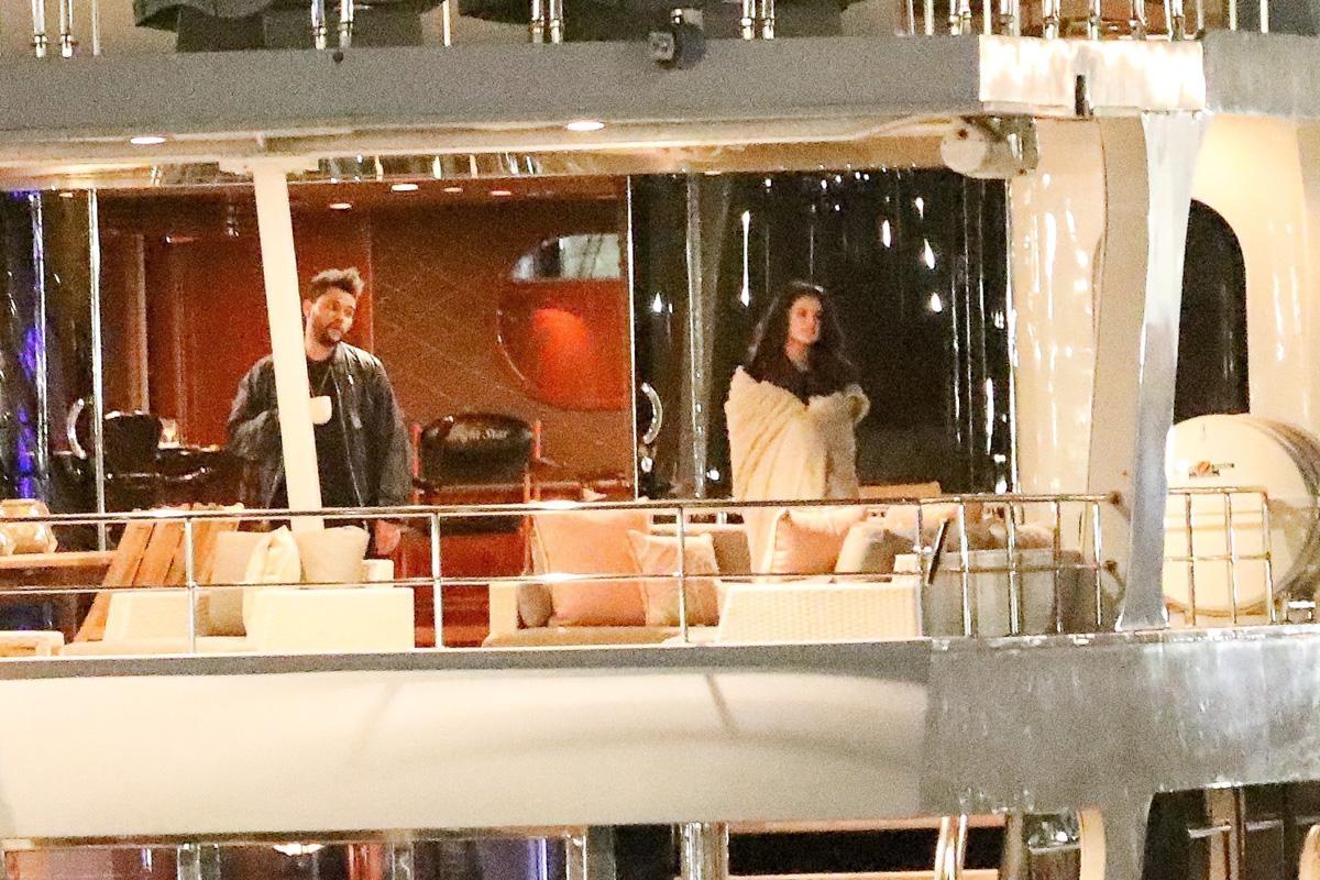 *PREMIUM EXCLUSIVE* The Weeknd and Selena Gomez take their new love to high seas! **MUST CALL FOR PRICING**