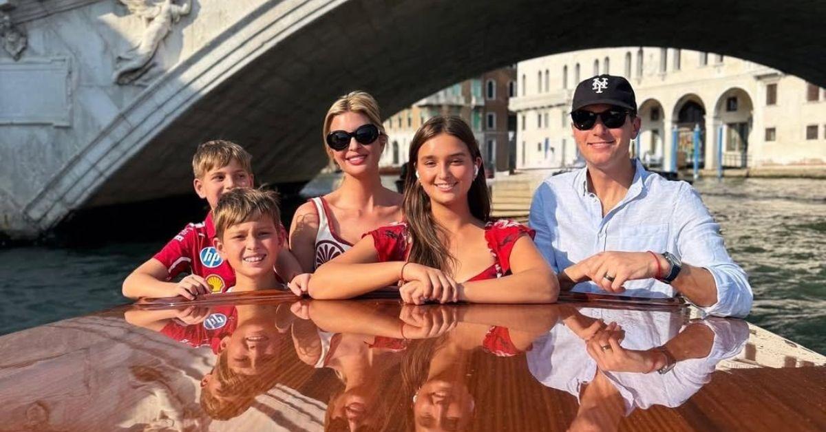 Photo of Ivank Trump, Jarred Kushner with their kids; Arabella Rose, Joseph Frederick and Theodore James.