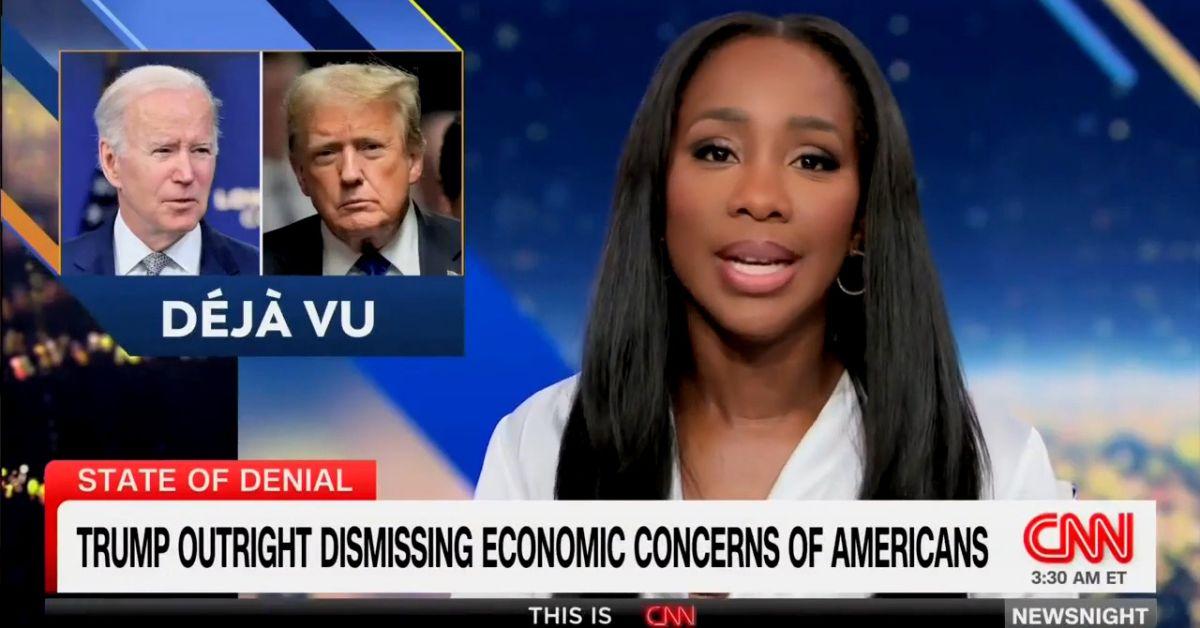 Photo of Abby Phillip played side-by-side clips of the two leaders on their opinions of polling data.