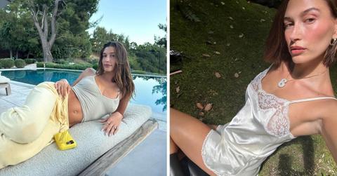 hailey bieber braless moments hot photos