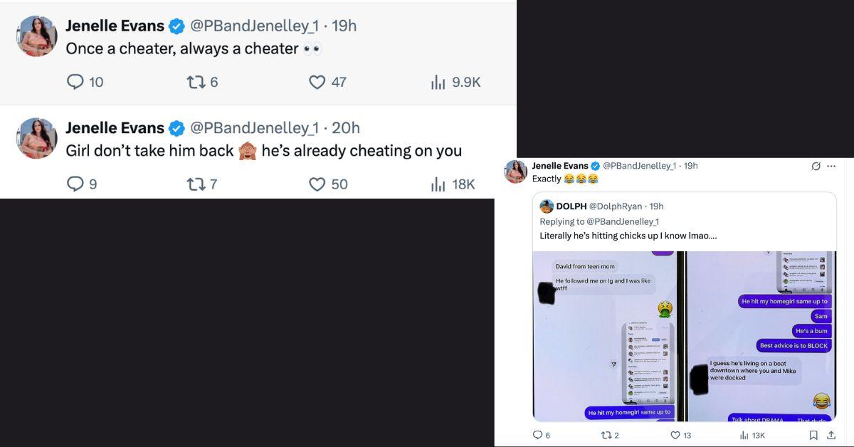 Photo of Jenelle Evans' X posts