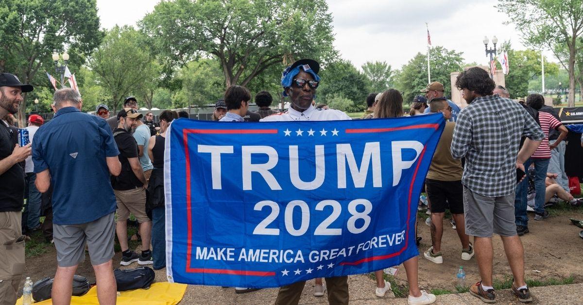 Photo of Pro-Trump rally. 