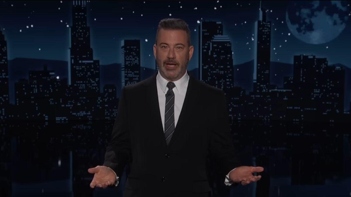 Image of Jimmy Kimmel played a clip of Donald Trump's remarks about Gavin Newsom’s dyslexia.