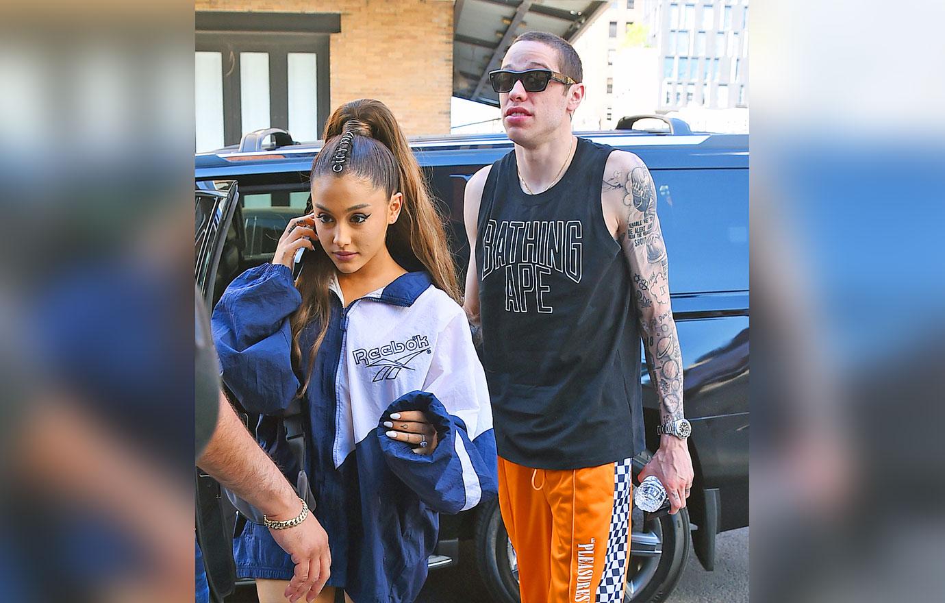 Ariana grande and pete davidson go shopping at Sephora store in Meatpacking