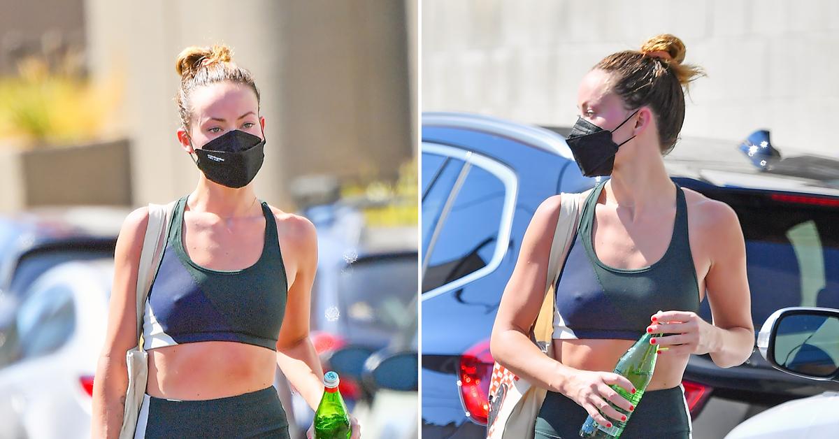 Olivia Wilde Rocks Crop Top & Leggings To Gym Amid Harry Style