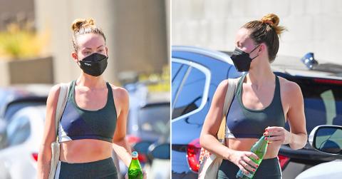 olivia wilde shows off toned torso los angeles ok
