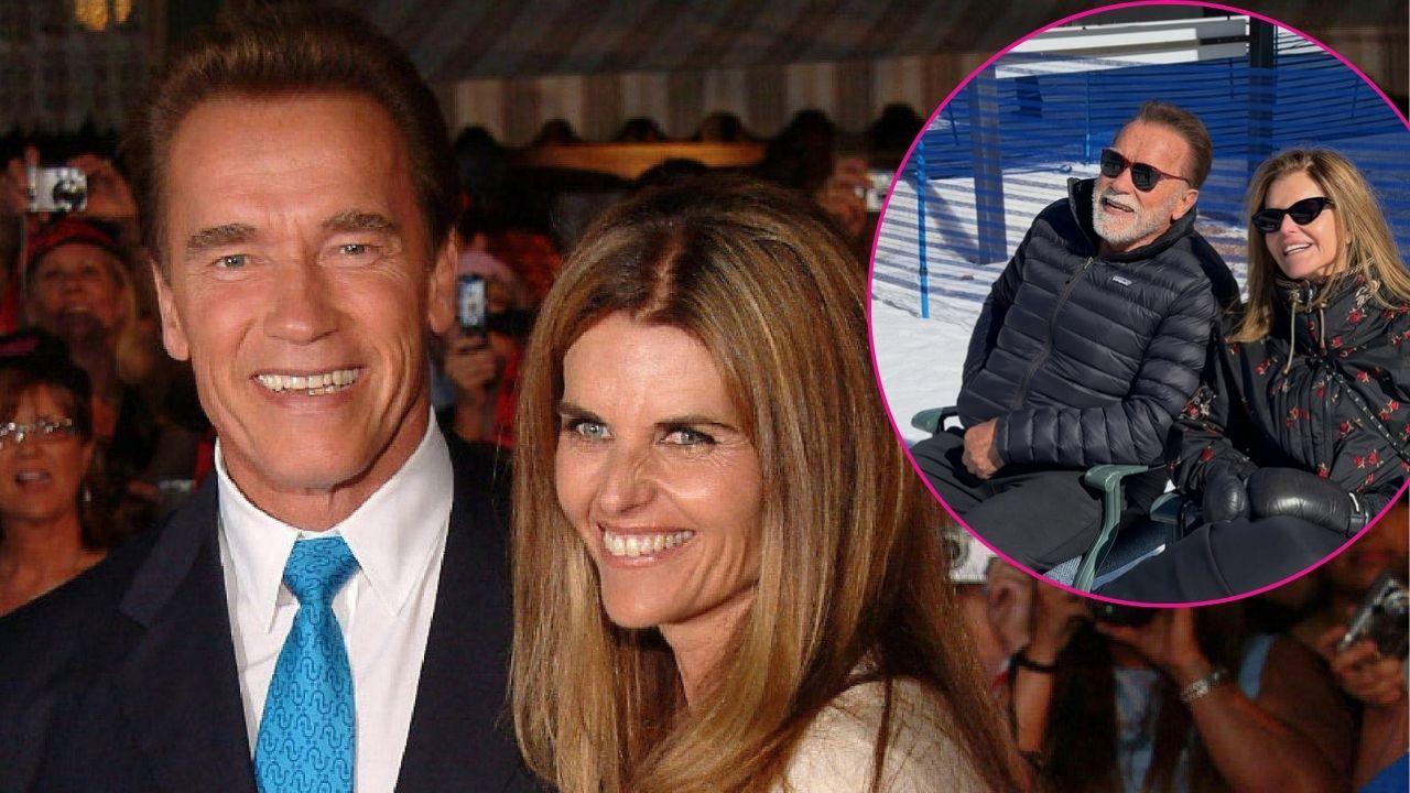 Split photo of Arnold Schwarzenegger & Maria Shriver