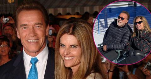 Split photo of Arnold Schwarzenegger & Maria Shriver