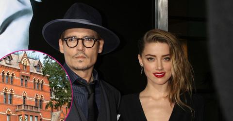 Split photo of Cornell University, Johnny Depp and Amber Heard