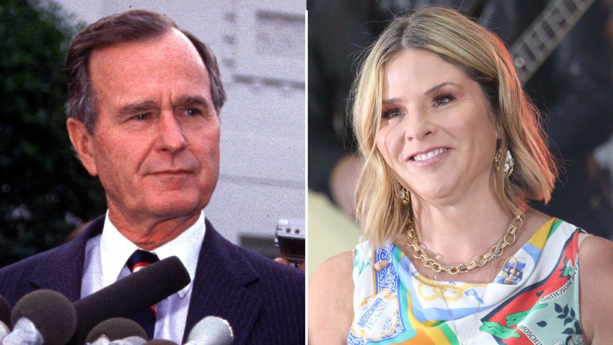 Photo of George H.W. Bush and Jenna Bush Hager