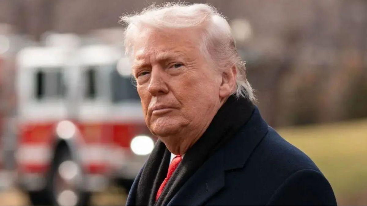 image of Donald Trump also cut off a reporter pressing him about the two fatal ICE shootings.