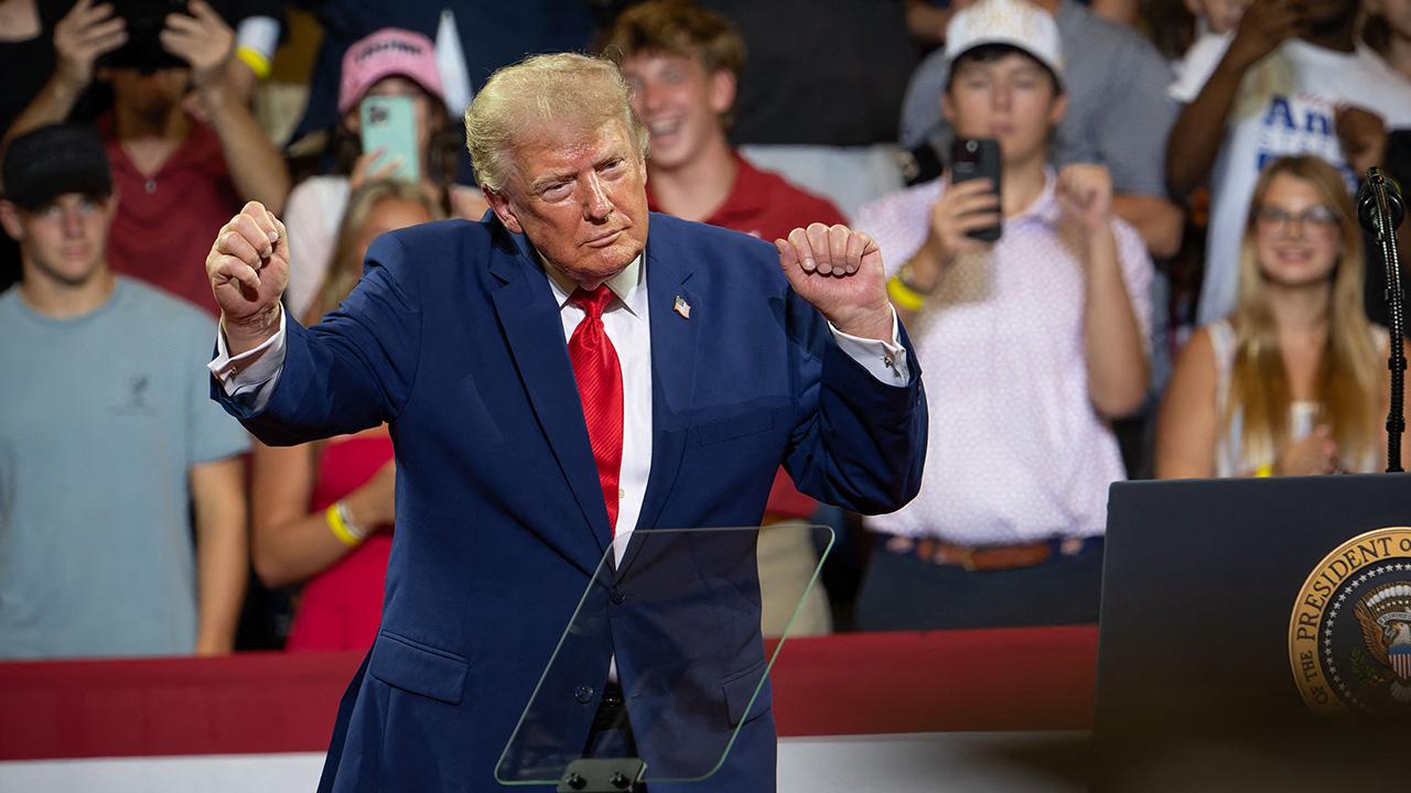 Image of Media reports describe Trump as looking 'exhausted' on the midterms campaign trail.