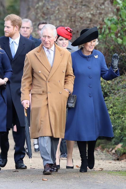 The Royal Family Attend Church On Christmas Day