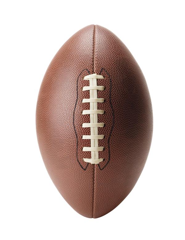 Football on white background