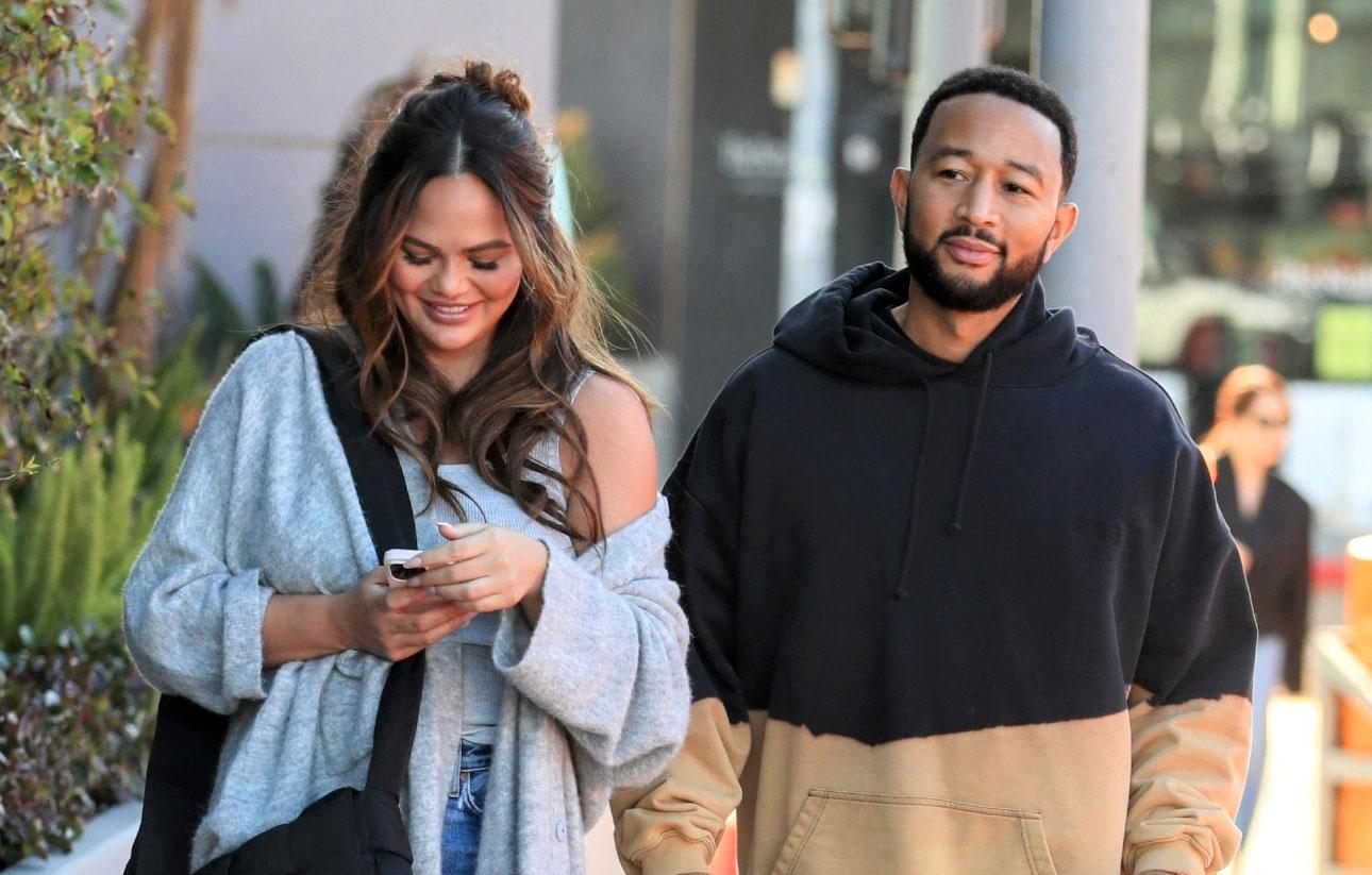 chrissy teigen john legend pack on pda welcoming baby est