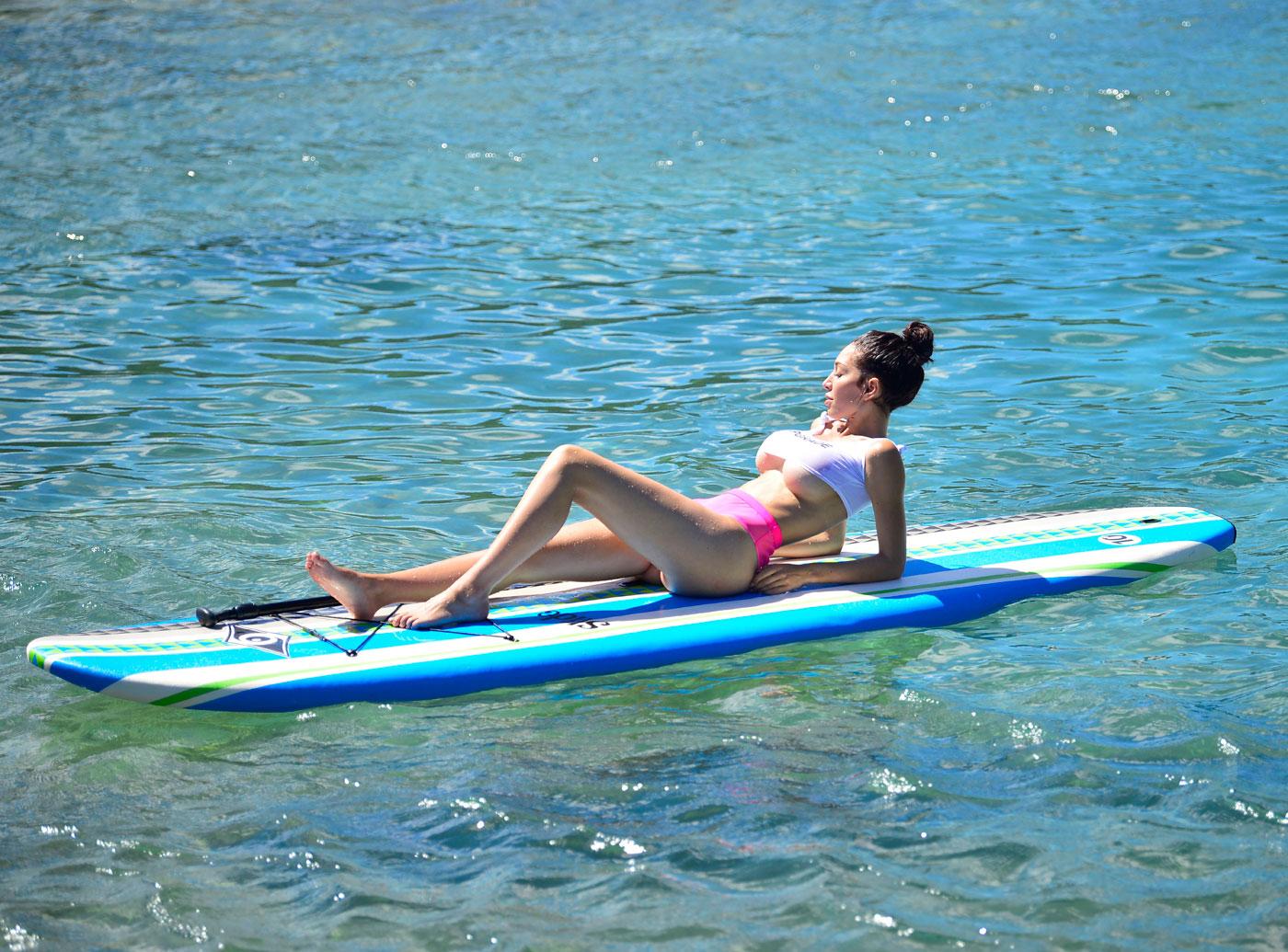 EXCLUSIVE: Farrah Abraham leaves little to the imagination during a paddle session!