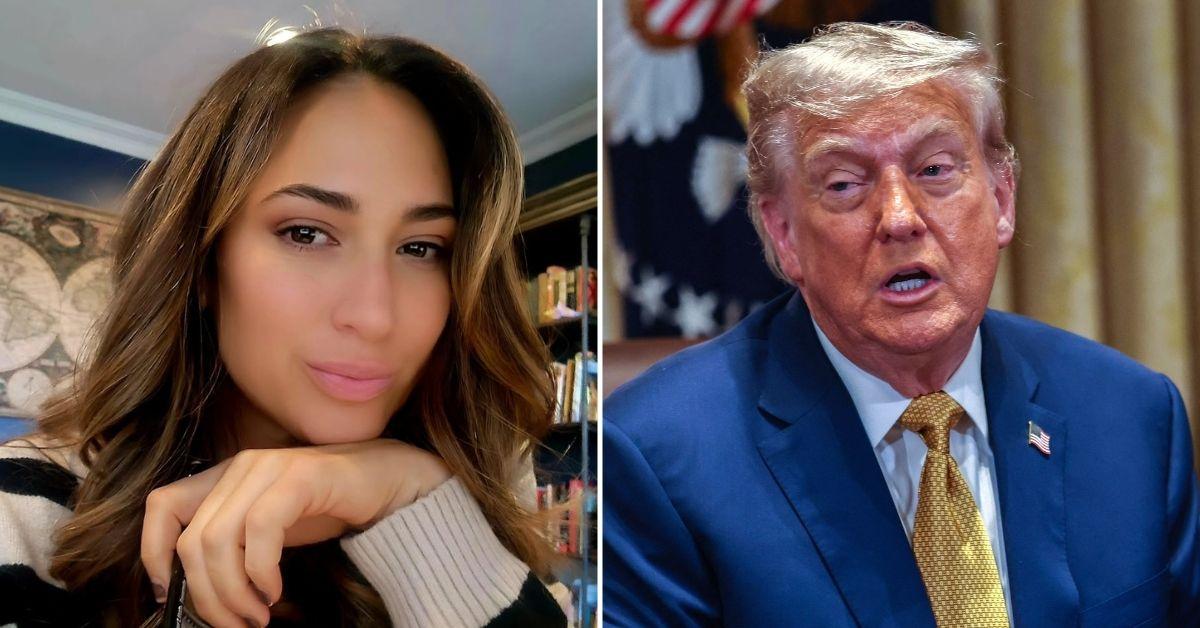 Composite photo of Amber Marchese and Donald Trump