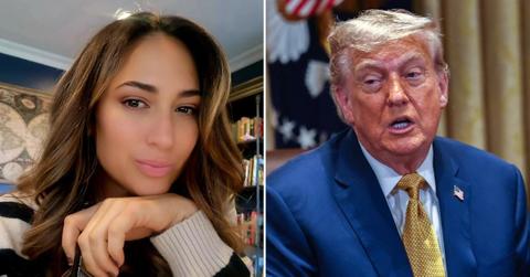 Composite photo of Amber Marchese and Donald Trump