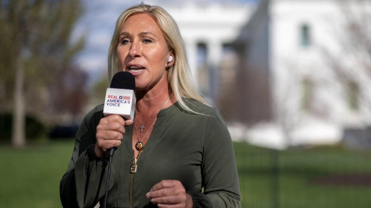 image of Marjorie Taylor Greene went off on Karoline Leavitt. 