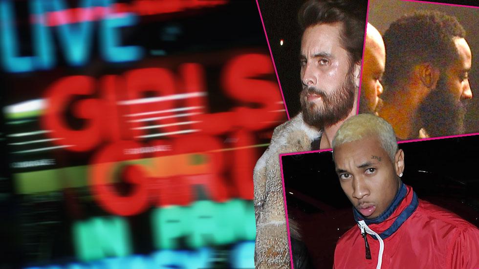 Tyga scott disick chris brown strip club photos